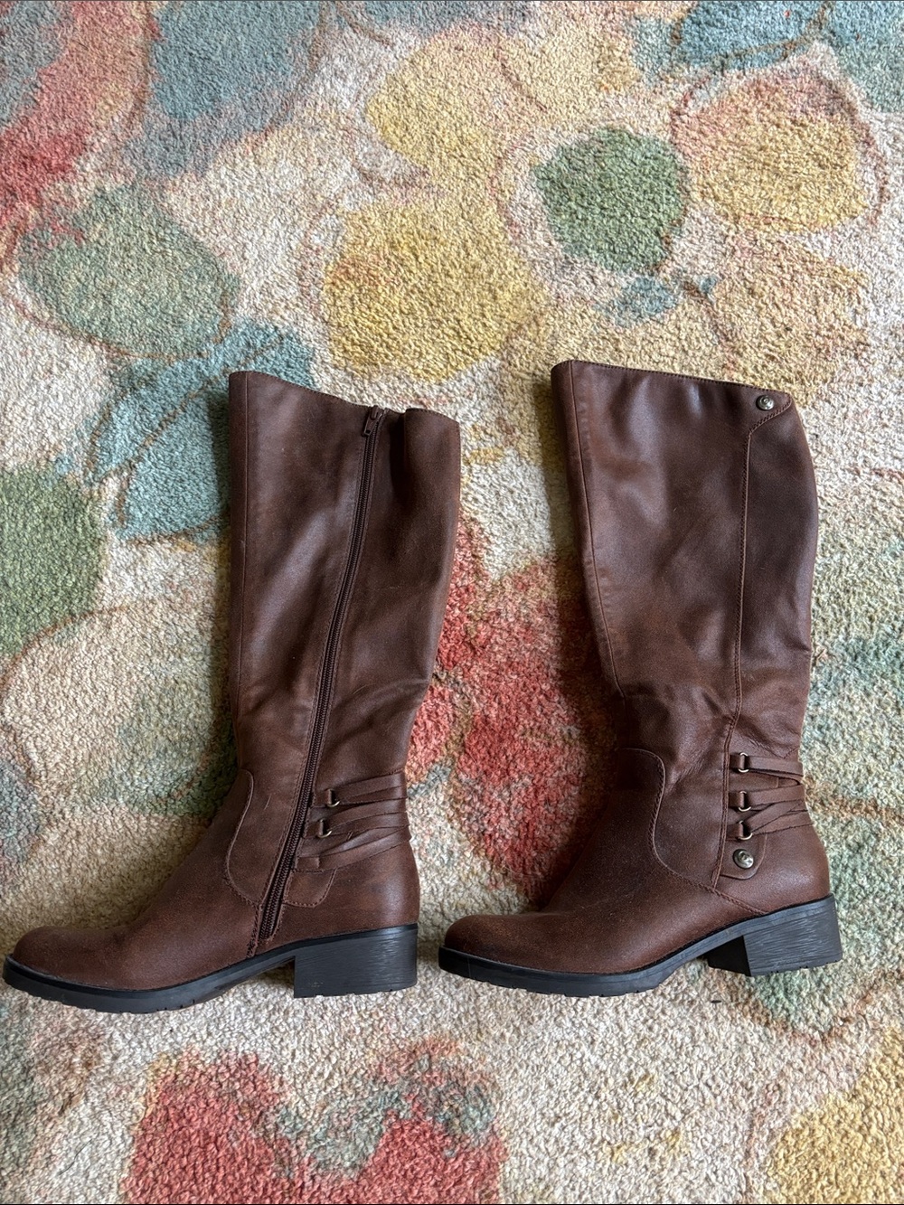 BareTraps Brown Knee-High Riding Boots